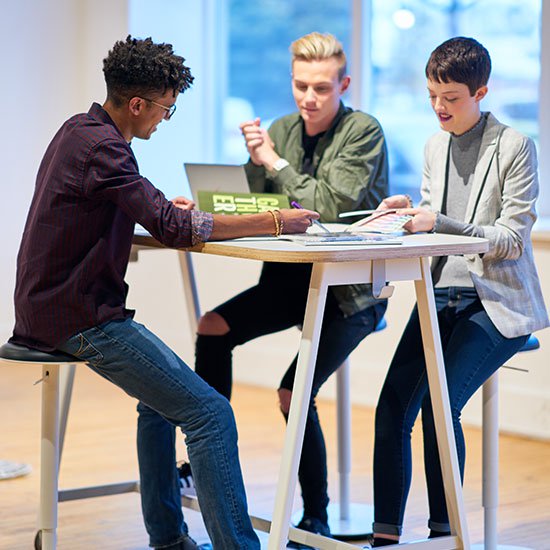 PopUp™ from Haworth:  Designer Height-Adjustable Tables that Help Your People Perform Their Best